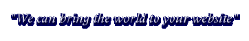 We can bring the world to your website!